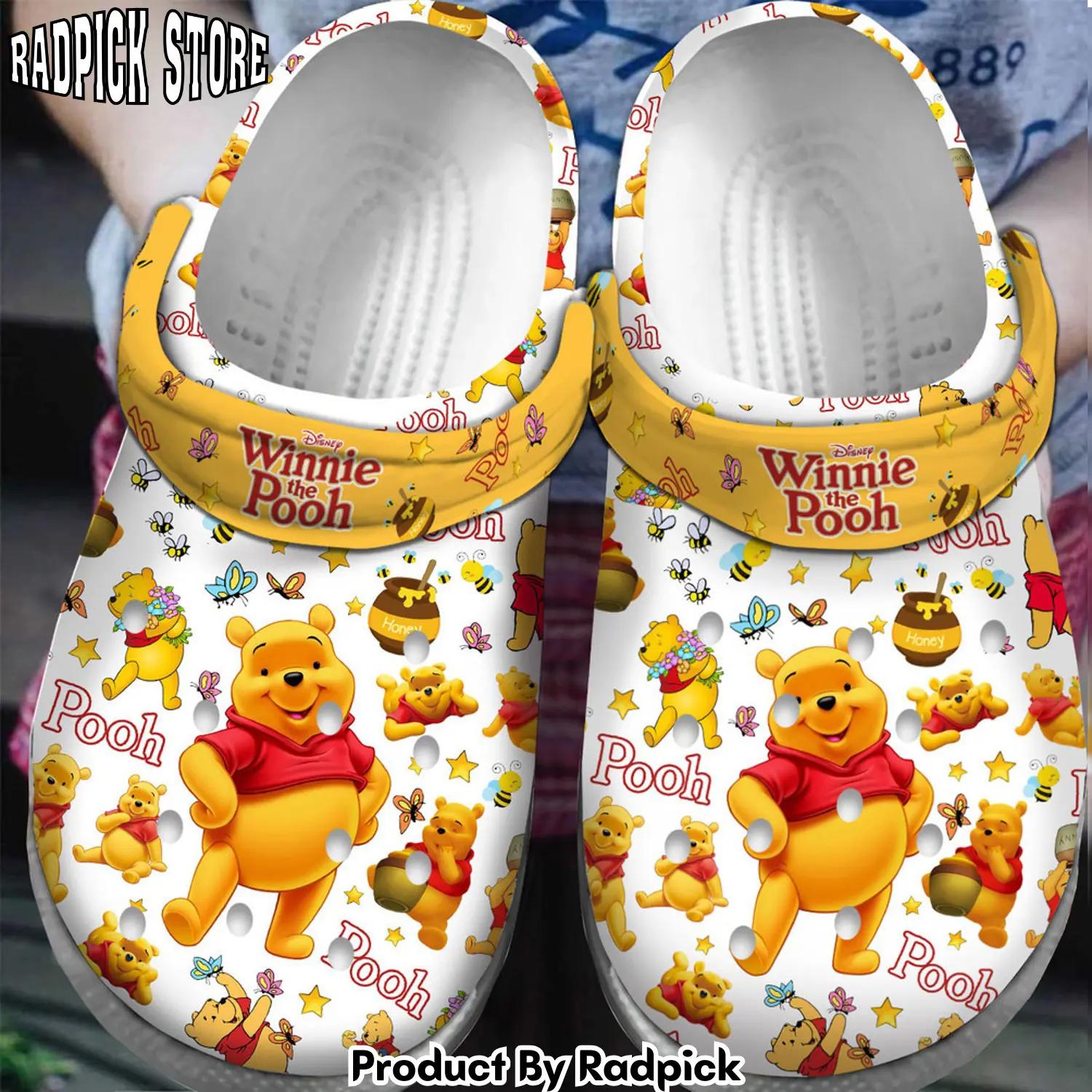 Radpick premium winnie the pooh cartoon clogs shoes for men women rp6522012